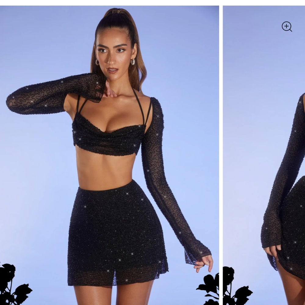 Oh Polly black sequence set
